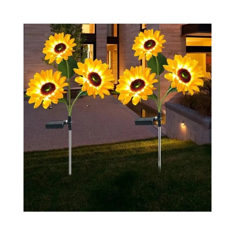 Güneş Enerjili Bahçe Süsleme&dekor Aydınlatma 3"lü Ayçiçek Lamba