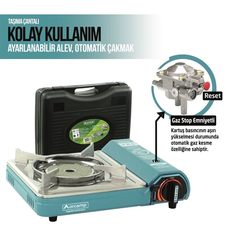 Orcamp Seramik Pro Portatif Ocak  ck-508 mavi