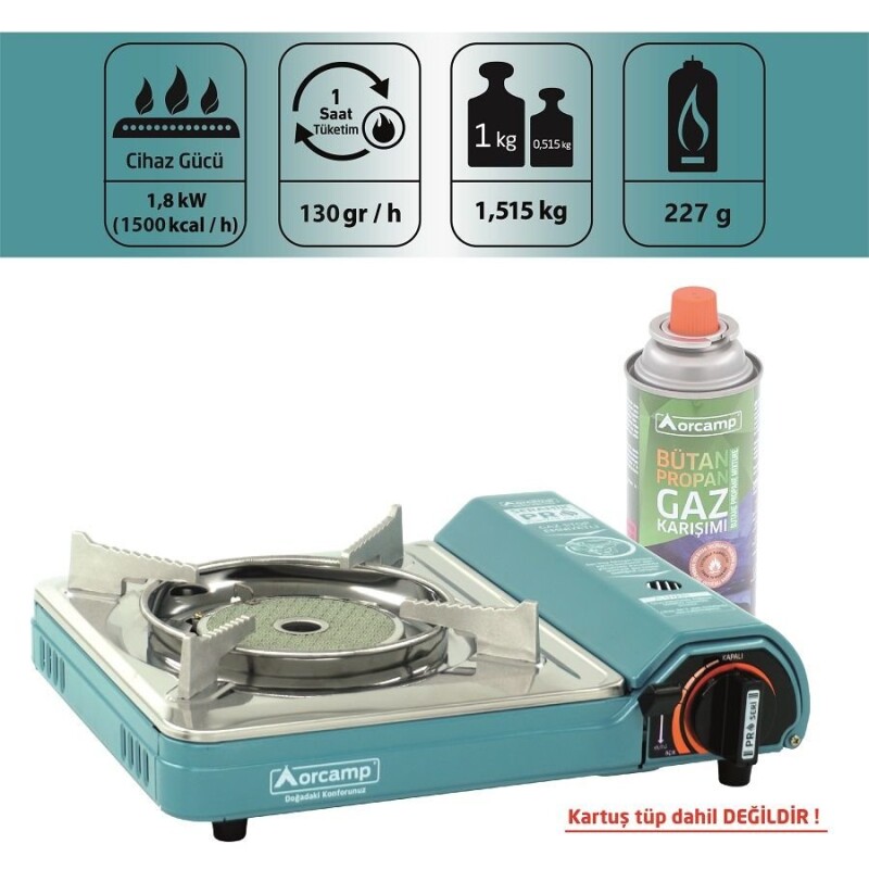 Orcamp Seramik Pro Portatif Ocak  ck-508 mavi